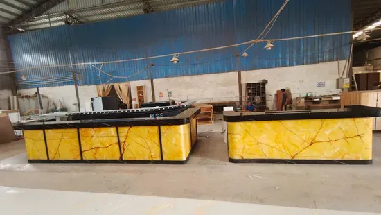 Quầy Onyx đen ánh kim