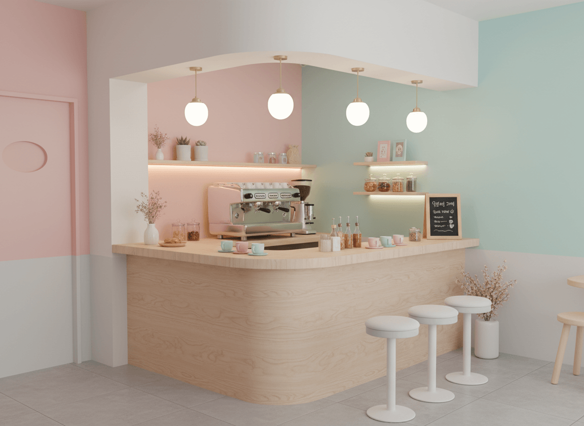 Mẫu quầy pha chế cafe nhỏ (2)