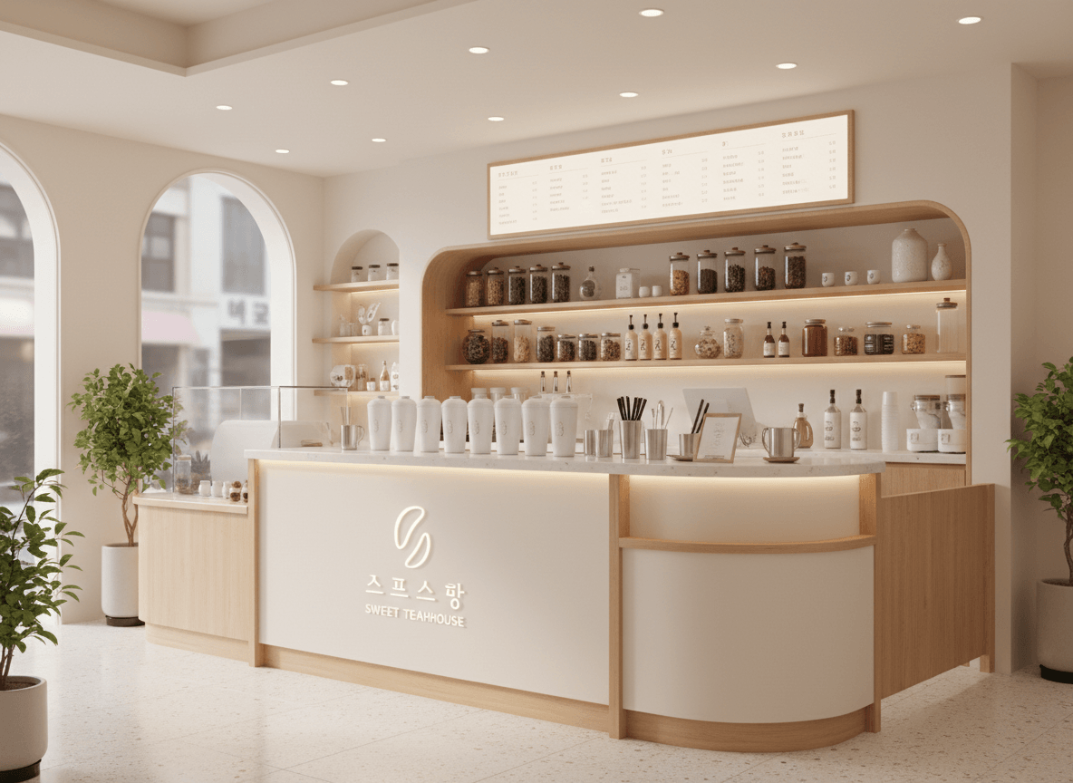 Mẫu quầy pha chế trà sữa đẹp (2)