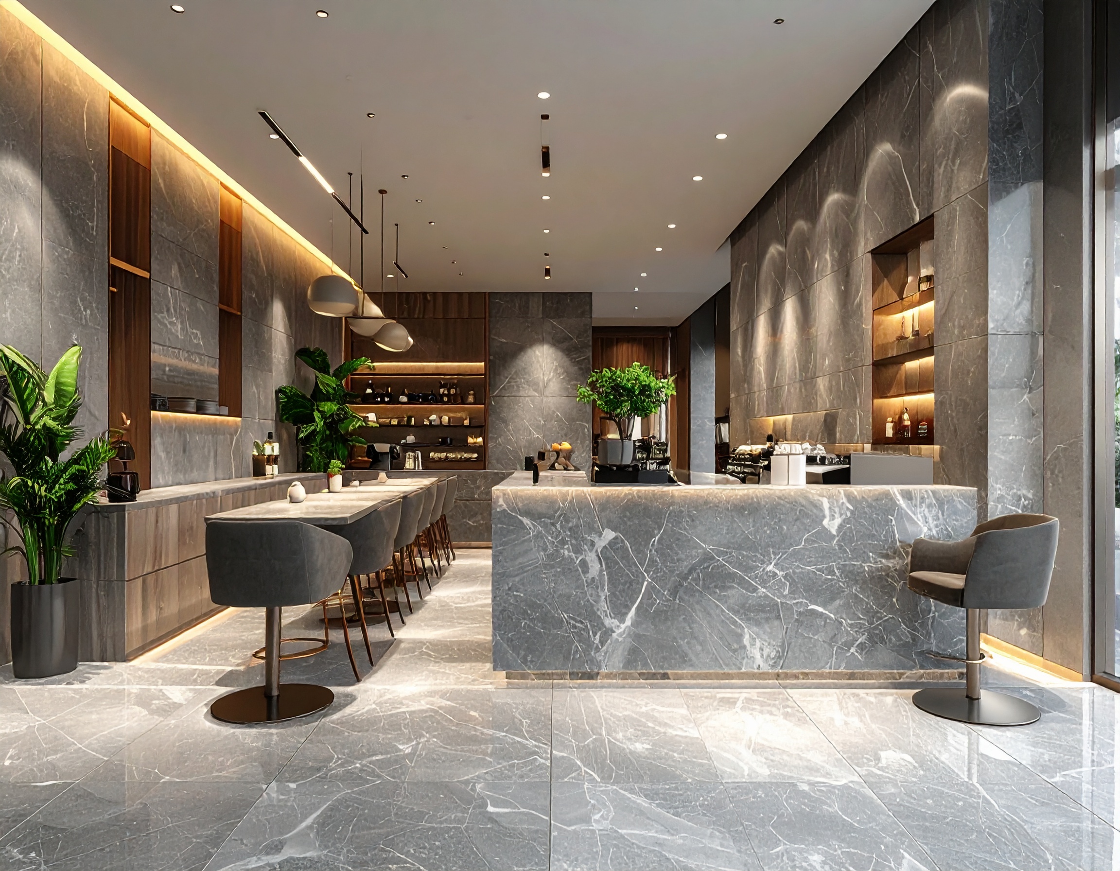 Quầy cafe bằng đá (1)