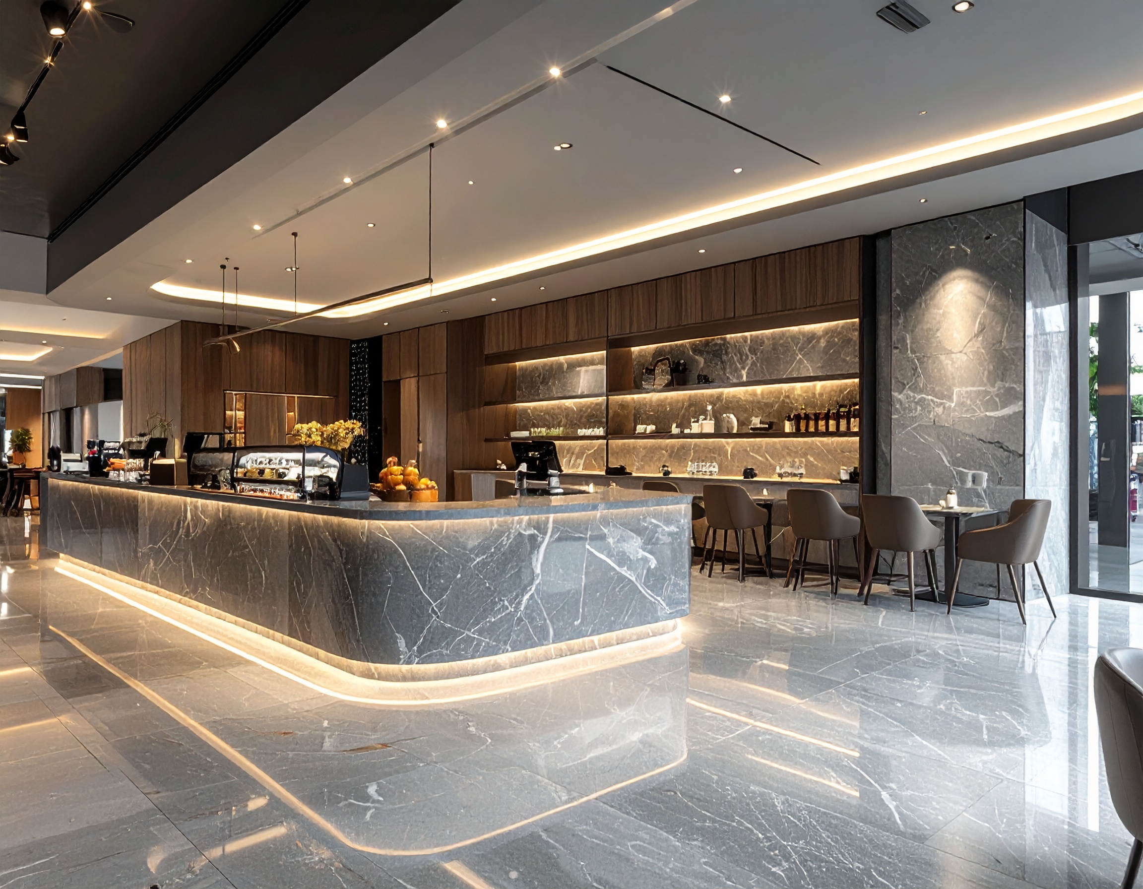 Quầy cafe bằng đá (2)