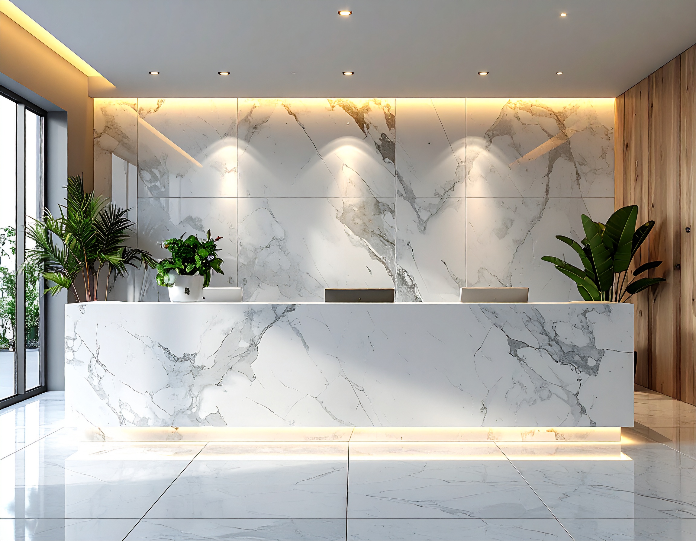 Quầy lễ tân bằng đá (4)