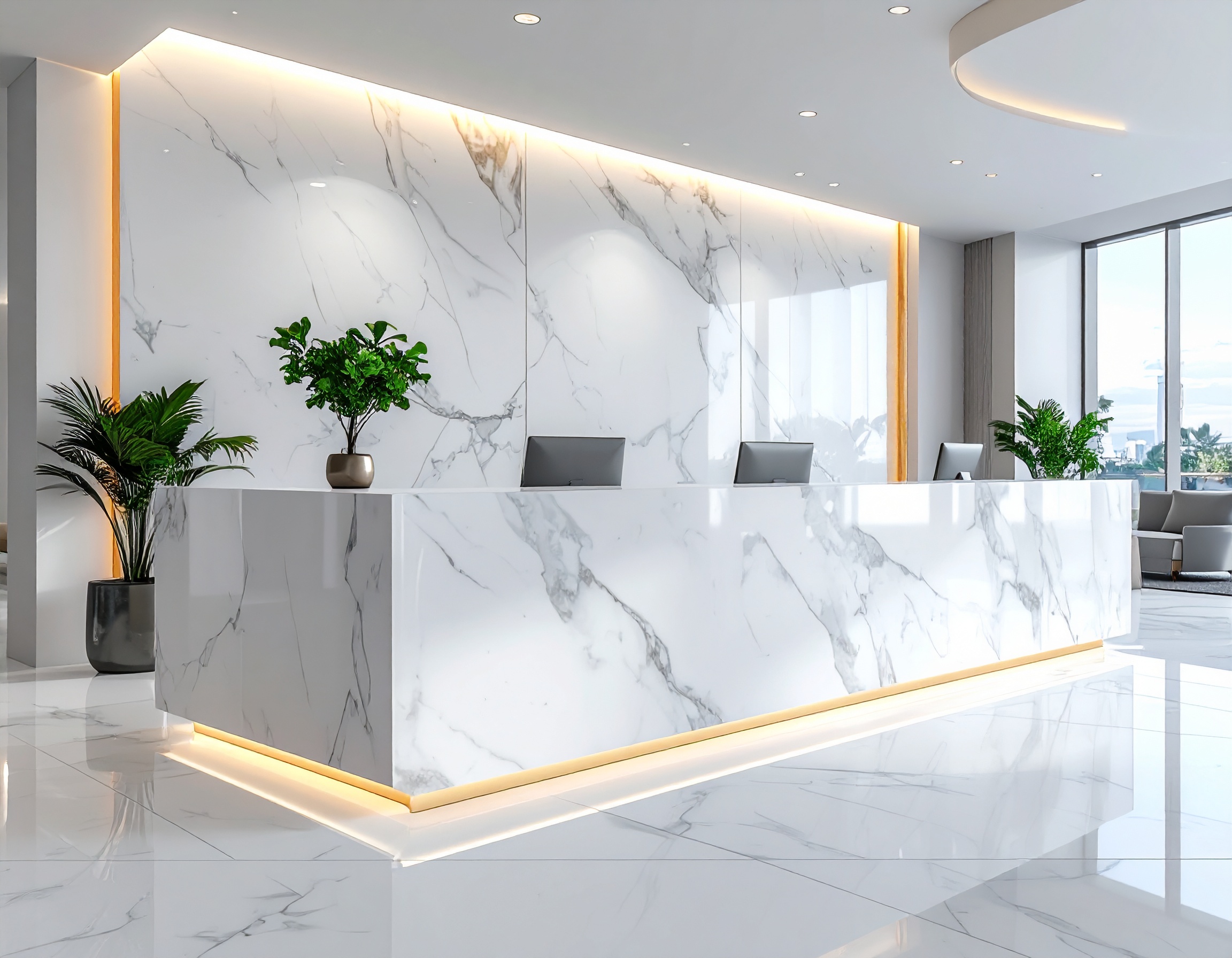 Quầy lễ tân bằng đá (5)