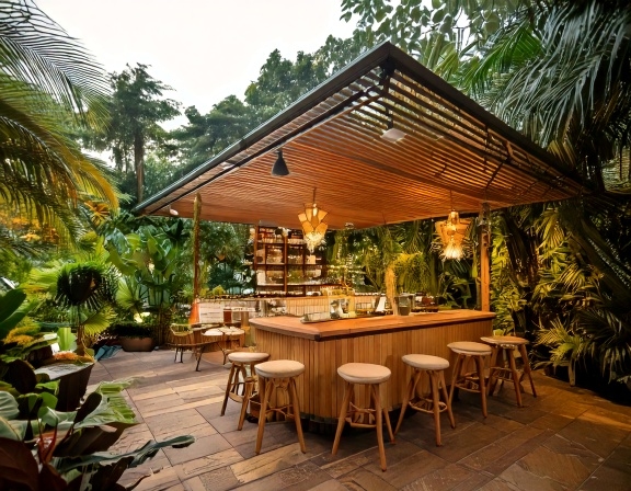 Quầy pha chế cà phê sân vườn (2)