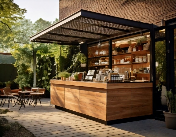 Quầy pha chế cà phê sân vườn (3)