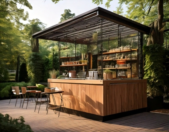 Quầy pha chế cà phê sân vườn (4)