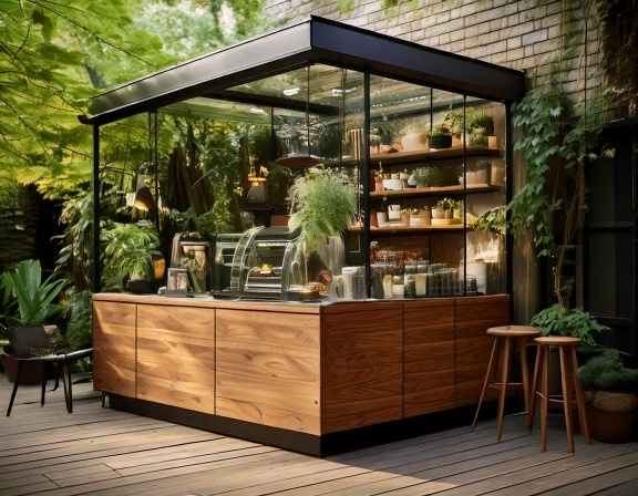 Quầy pha chế cà phê sân vườn (5)