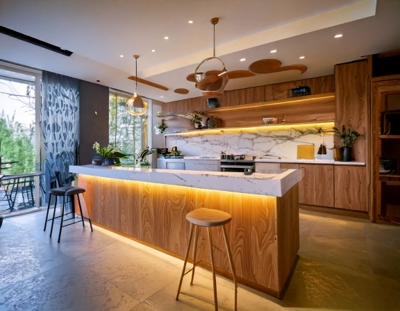 Quầy pha chế chữ L (2)