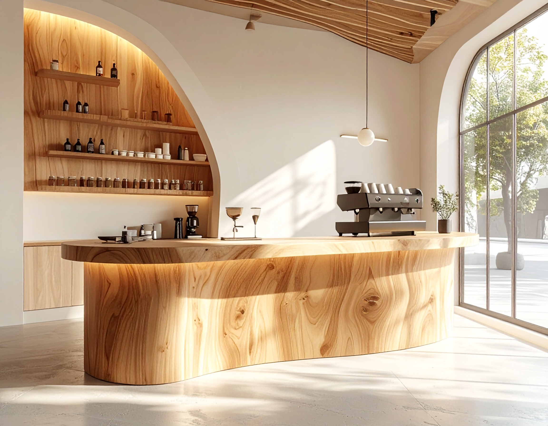 Quầy pha chế gỗ tự nhiên (5)