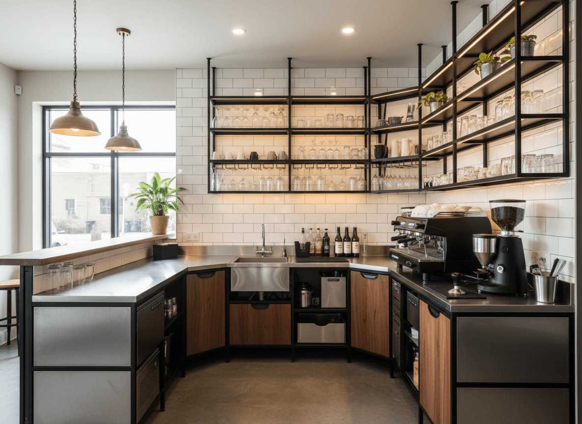 Quầy pha chế góc tường (2)