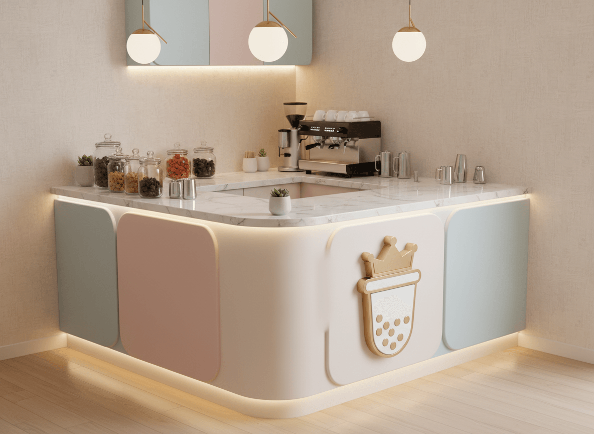 Quầy pha chế góc tường (3)