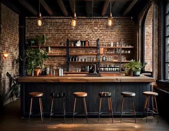 Quầy pha chế khung sắt (1)