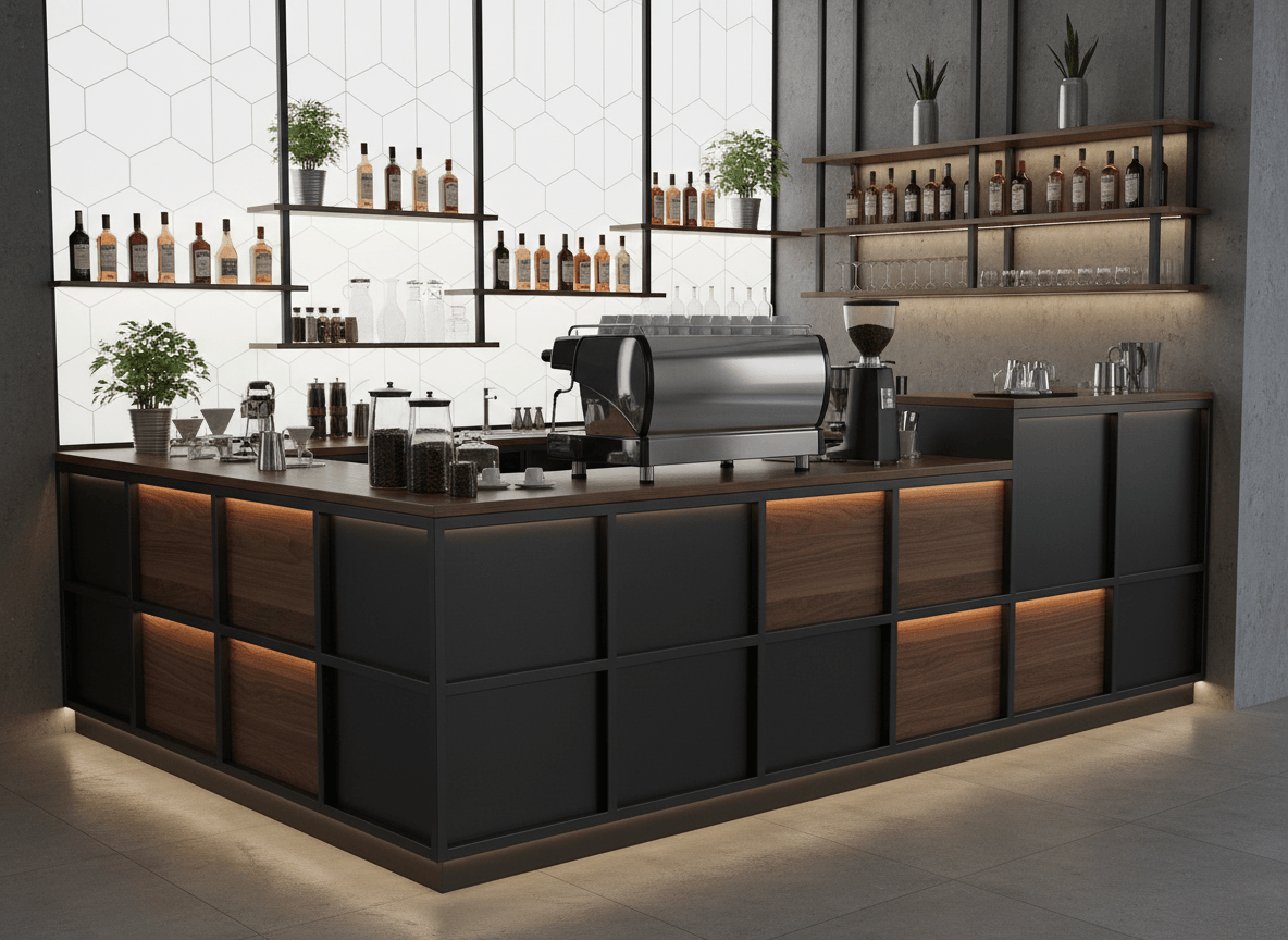 Quầy pha chế khung sắt (2)