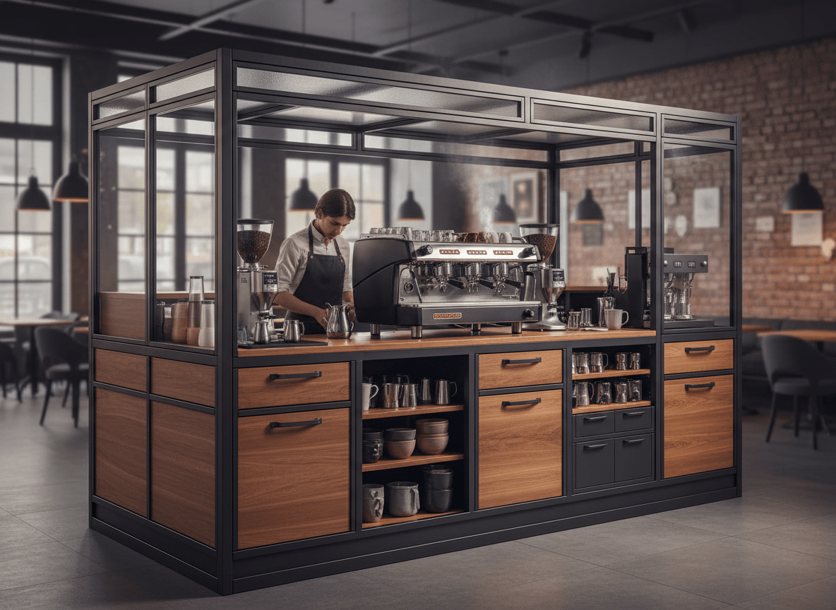 Quầy pha chế khung thép sơn tĩnh điện (1)