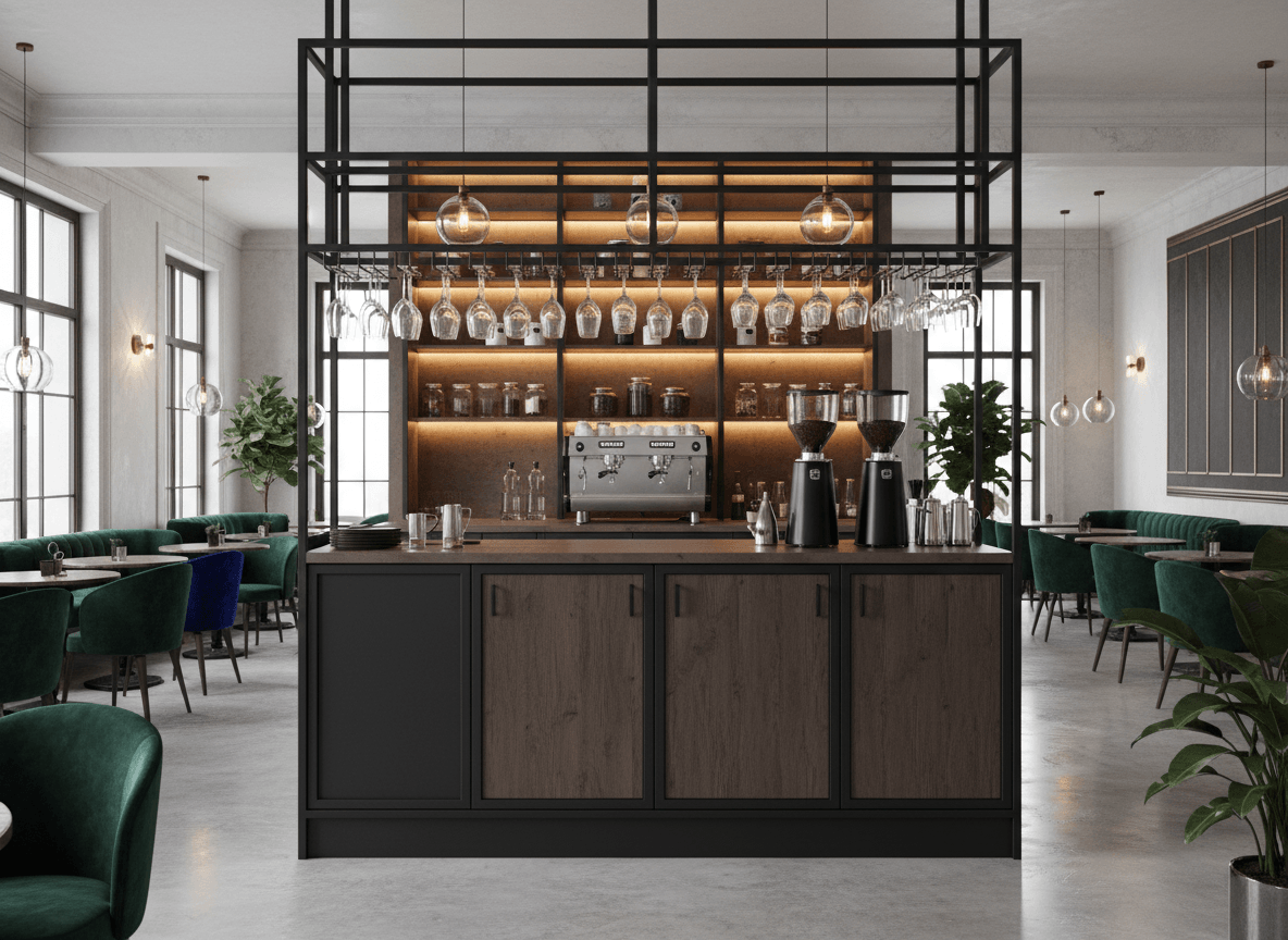 Quầy pha chế khung thép sơn tĩnh điện (3)