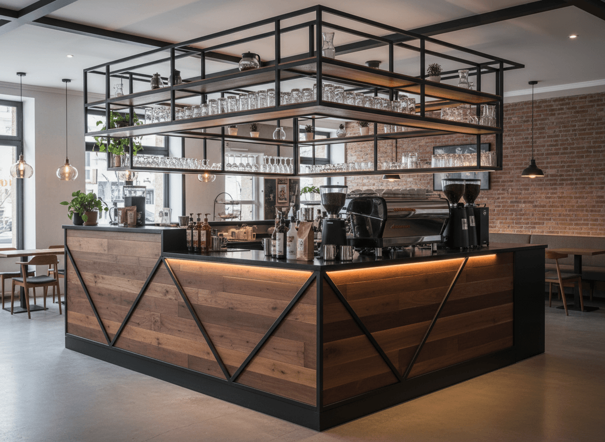 Quầy pha chế khung thép sơn tĩnh điện (4)