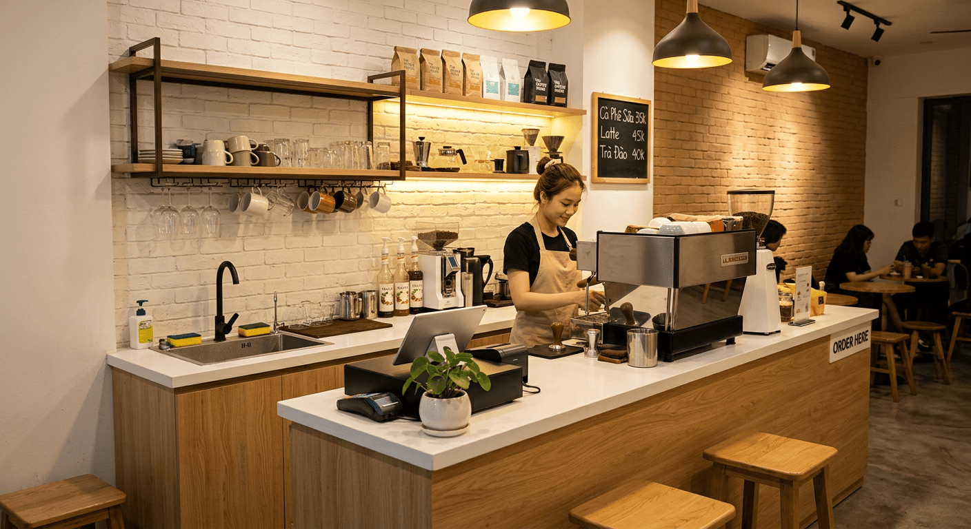 Quầy pha chế nhỏ gọn (1)