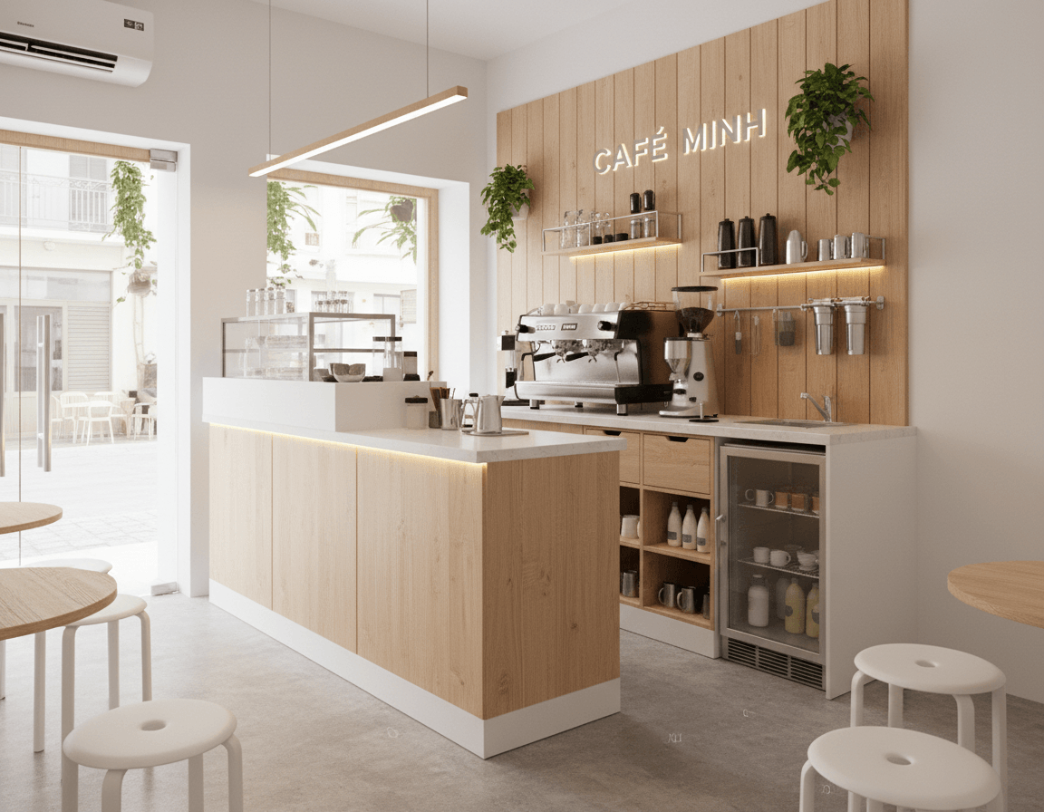 Quầy pha chế nhỏ gọn (2)