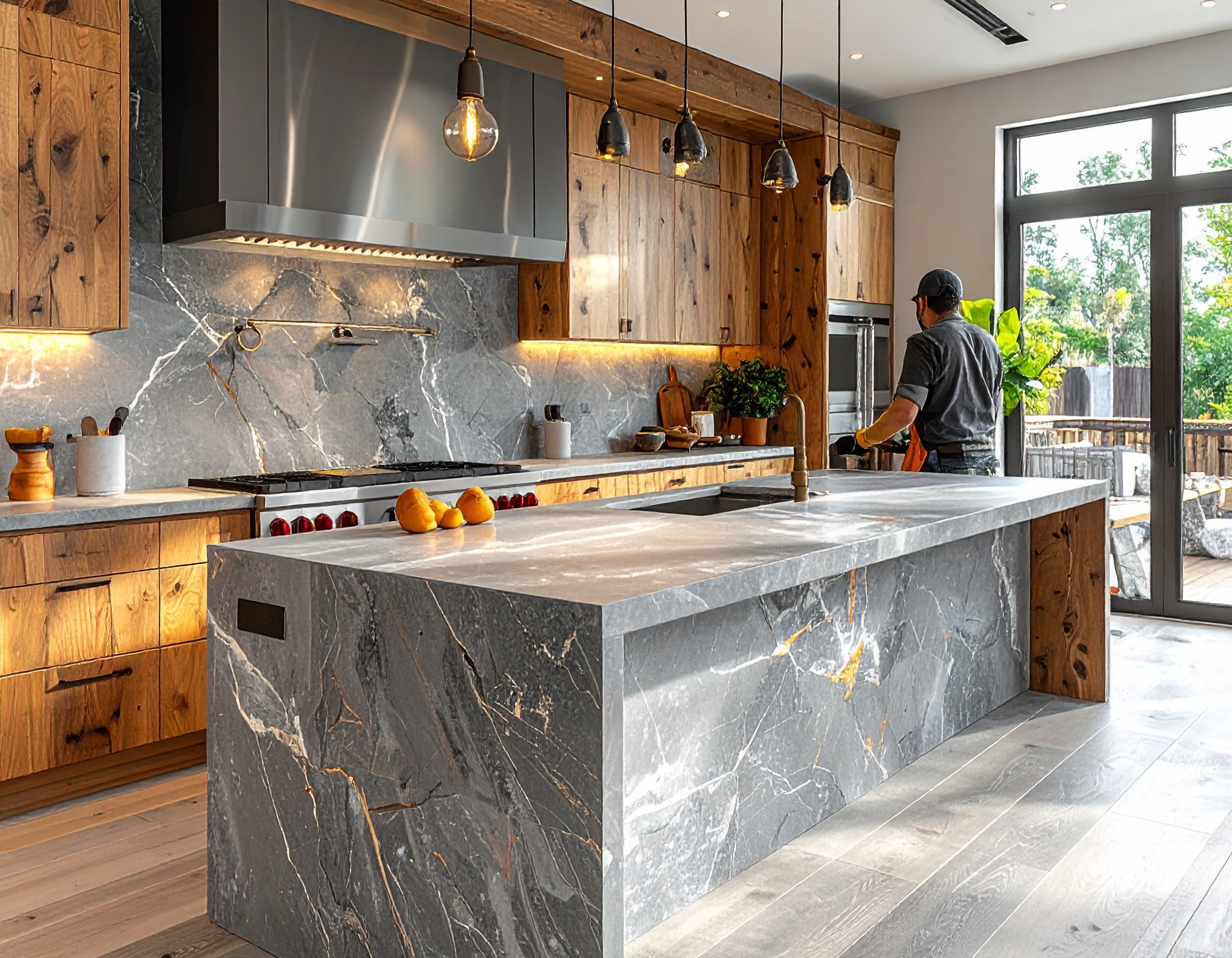 Thi công ốp đá mặt bếp (2)