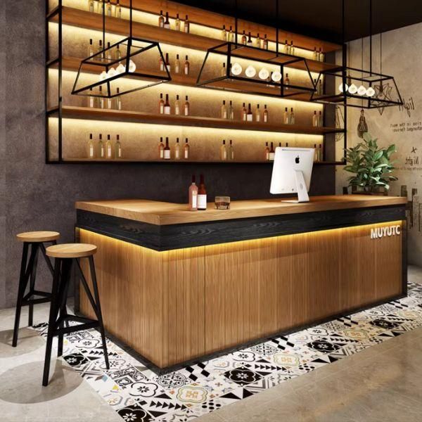 Mẫu quầy bar đẹp gỗ MDF