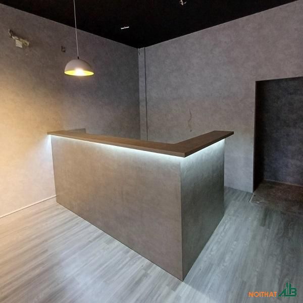 Hình ảnh quầy bar mặt đá xám xi măng