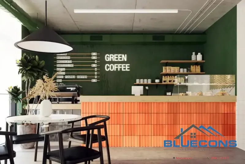Thiết kế quầy cafe hiện đại đẹp mắt