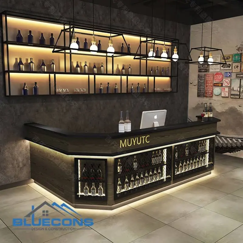Quầy cafe đẹp hiện đại