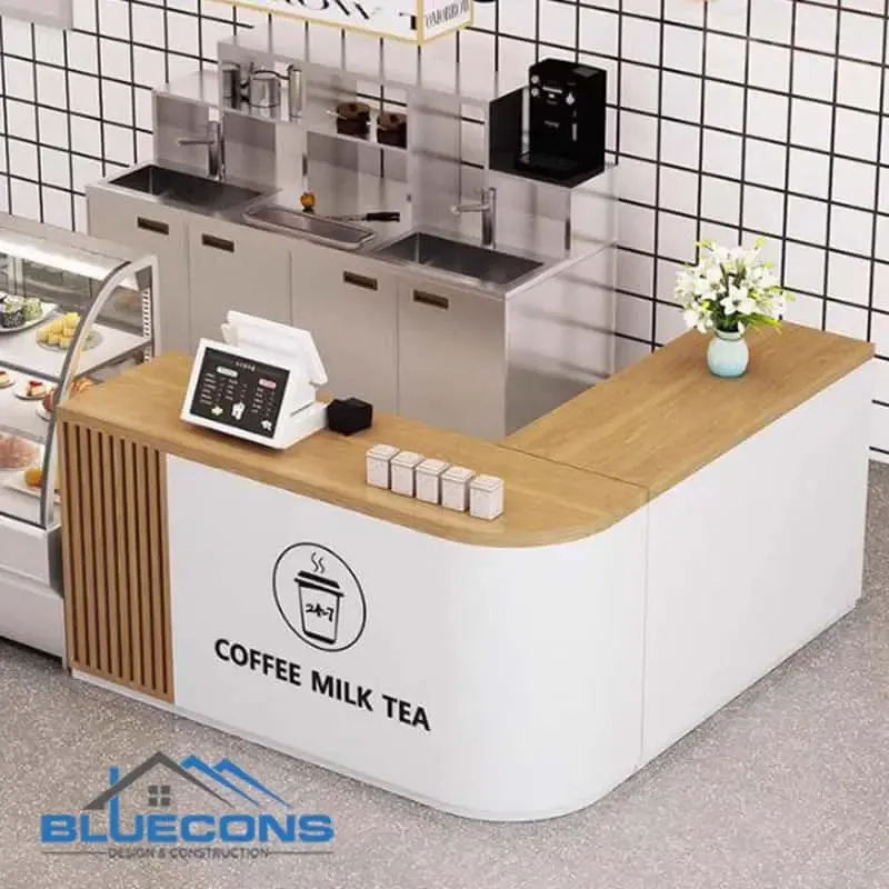 Quầy cafe đá Bo Cong mặt bàn