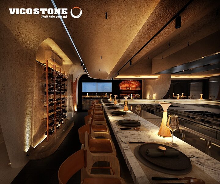 Quầy bar đá Vicostone Avalanche